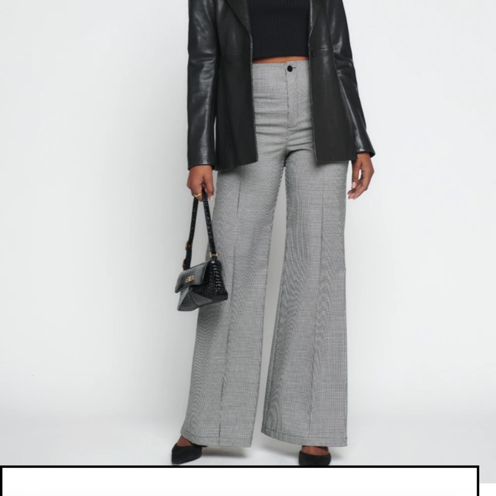 Reformation | Black and White Silvie Pant | Size 12